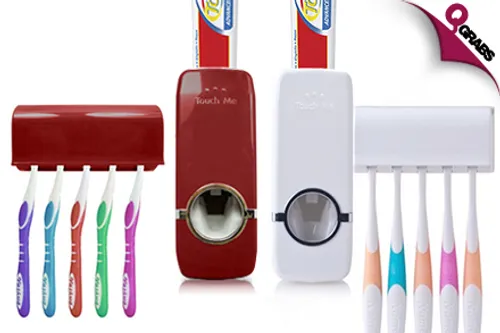 From QR19, Brush Smarter with Sets of Toothpaste Dispensers & Toothbrush Holders! (Up to QR60 Value)